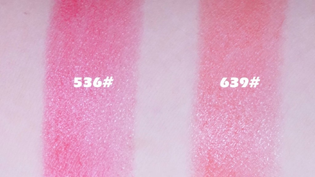 Dior超模唇膏536、639试色