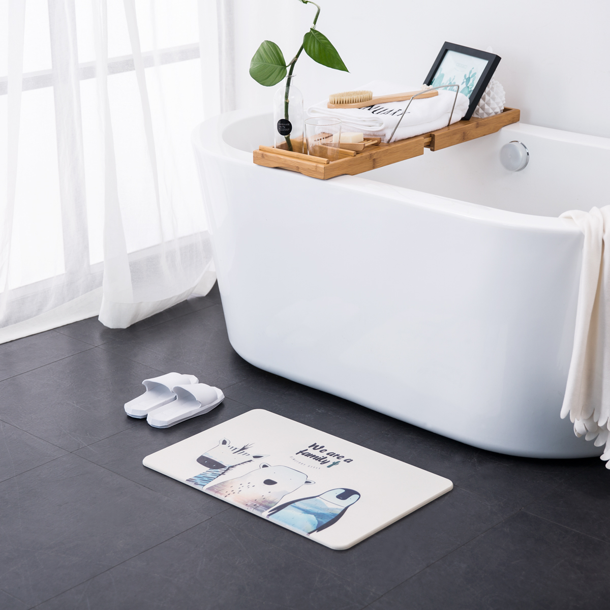 给大家推荐一个浴室神器：硅藻泥脚垫