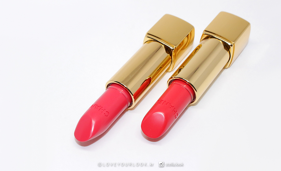 香奈儿CHANEL，ROUGE ALLURE系列唇膏试色，色号135和152