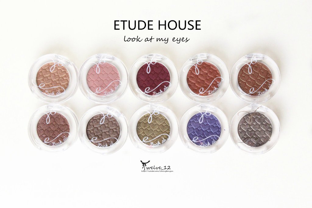 ETUDE HOUSE look at my eyes 爱丽单色眼影PK007、PK010(cafe)、RD302、RD304、RD305、BR410、BR417、GR706 ...