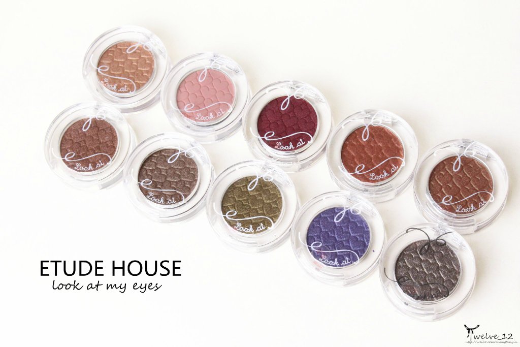 ETUDE HOUSE look at my eyes 爱丽单色眼影PK007、PK010(cafe)、RD302、RD304、RD305、BR410、BR417、GR706 ...