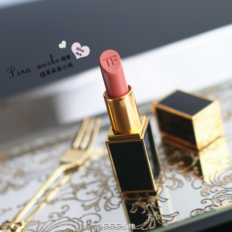 试色 | Tom Ford 唇膏'Noir' Lip Color # First time 限量条纹外壳. 裸橘粉