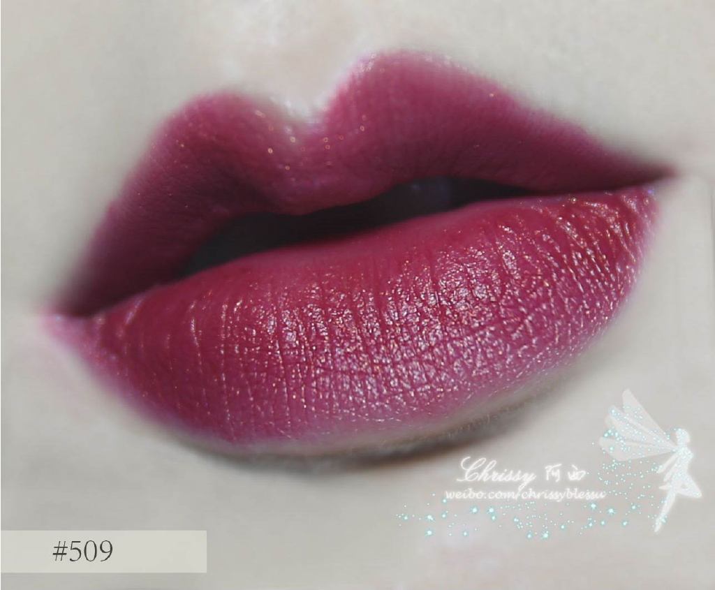 Armani阿玛尼2015圣诞亚光唇釉色号507和509试色