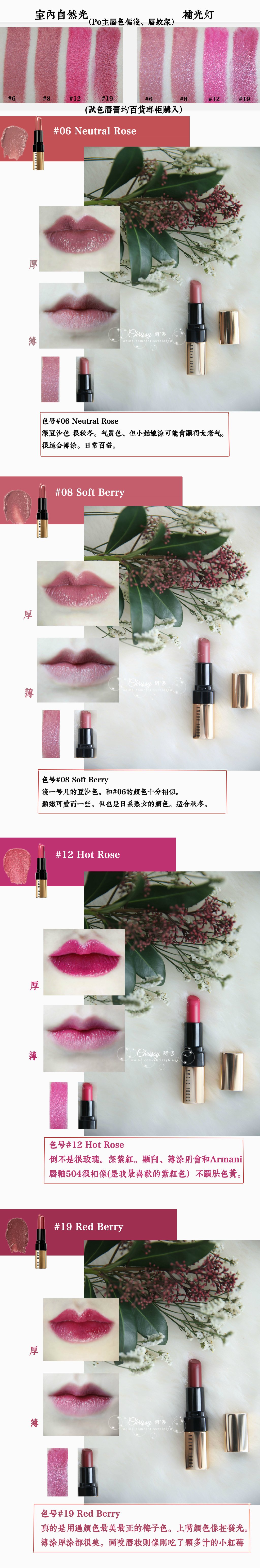 Bobbi Brown Luxe Lip Color 2015 新品不全试色