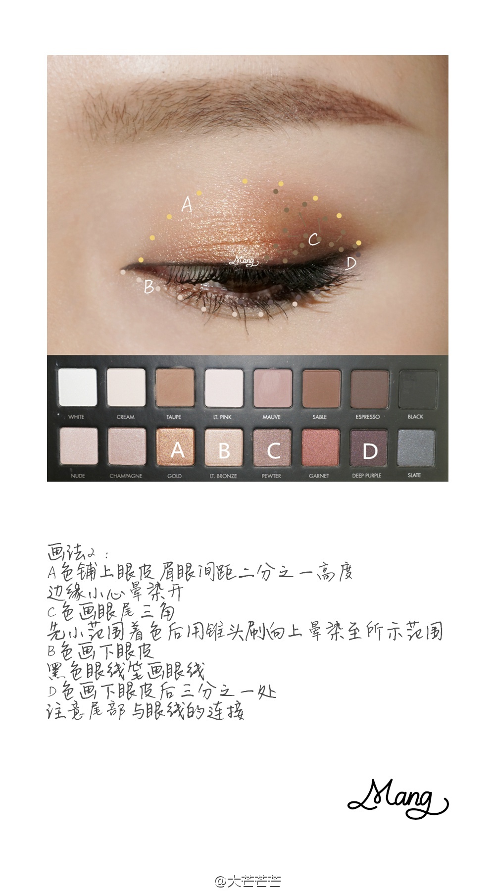 lorac pro1眼影盘试色，四种眼影画法