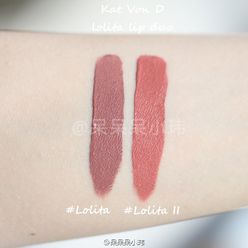 Kat Von D lolita lip duo 唇釉套装试色
