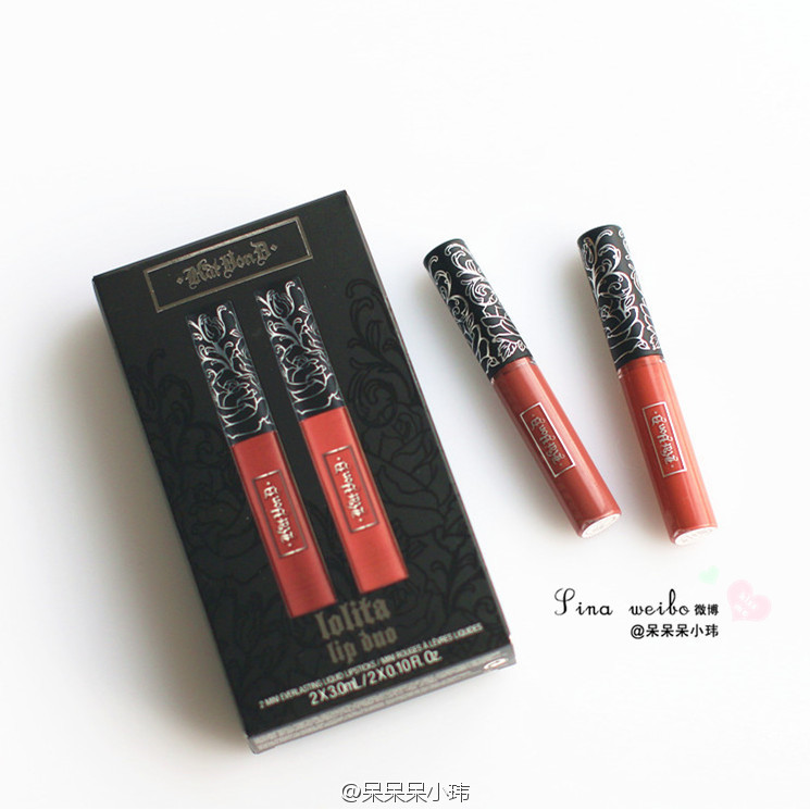 Kat Von D lolita lip duo 唇釉套装试色