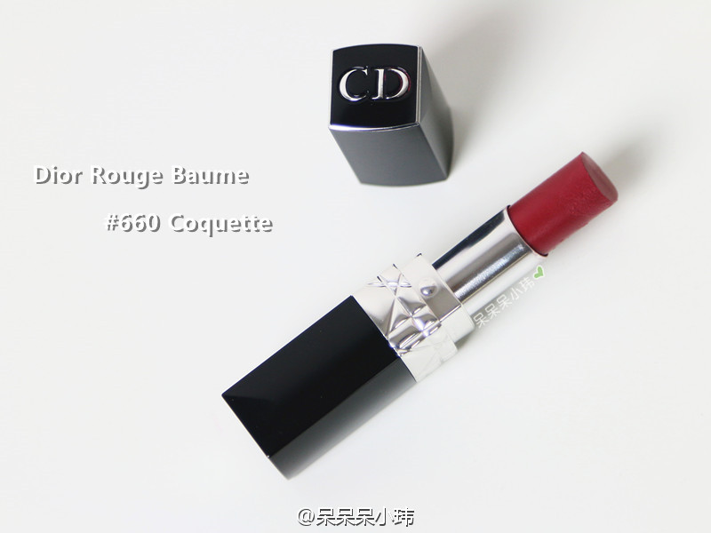 迪奥唇膏Dior Rouge Baume 色号660#Coquette试色