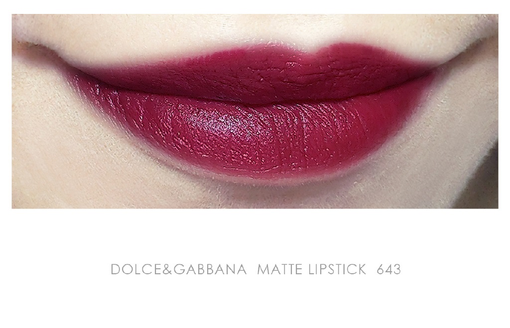 D&G杜嘉班纳唇膏 dolce matte lipstick 色号643试色