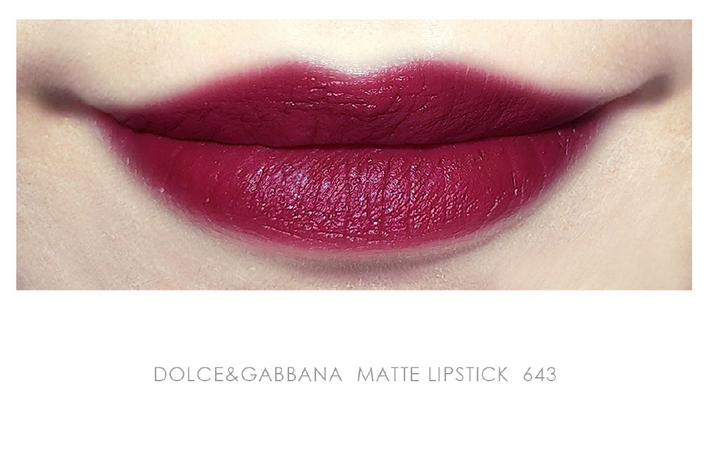 D&G杜嘉班纳唇膏 dolce matte lipstick 色号643试色