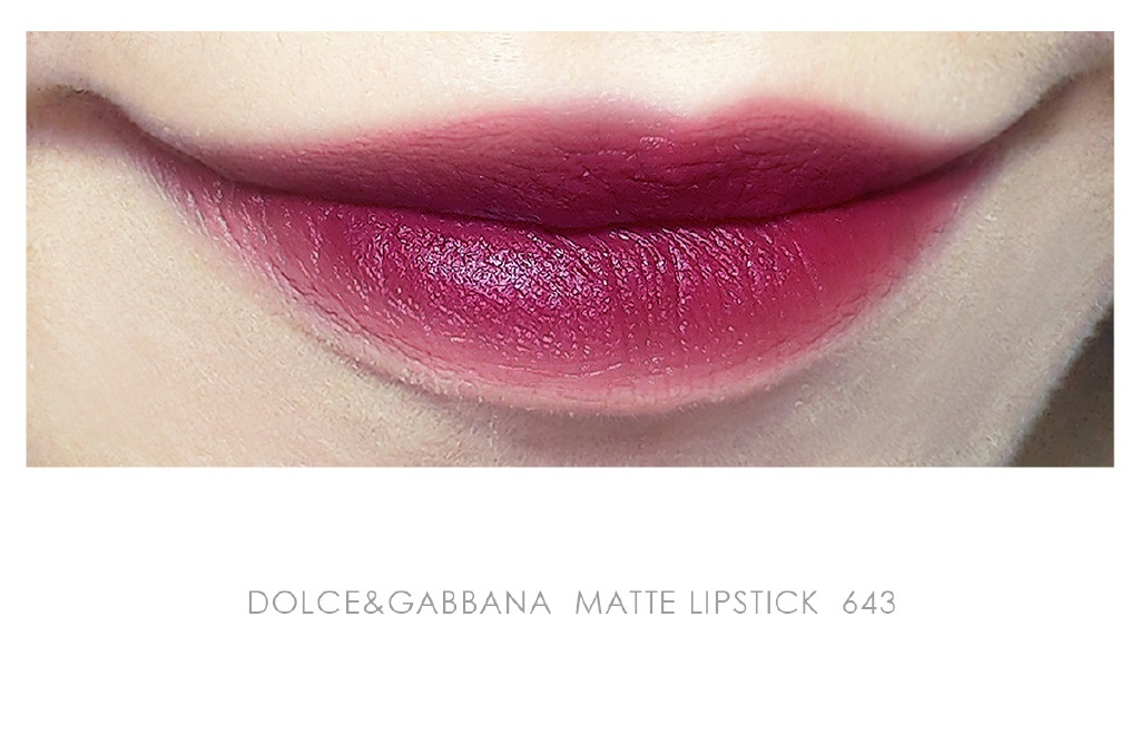 D&G杜嘉班纳唇膏 dolce matte lipstick 色号643试色