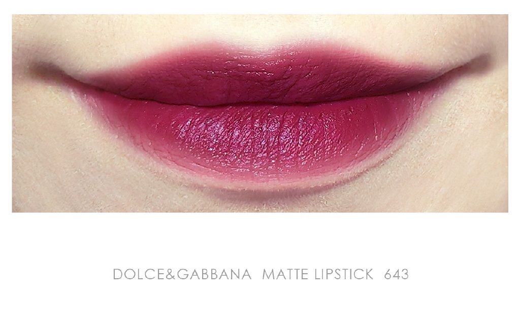 D&G杜嘉班纳唇膏 dolce matte lipstick 色号643试色