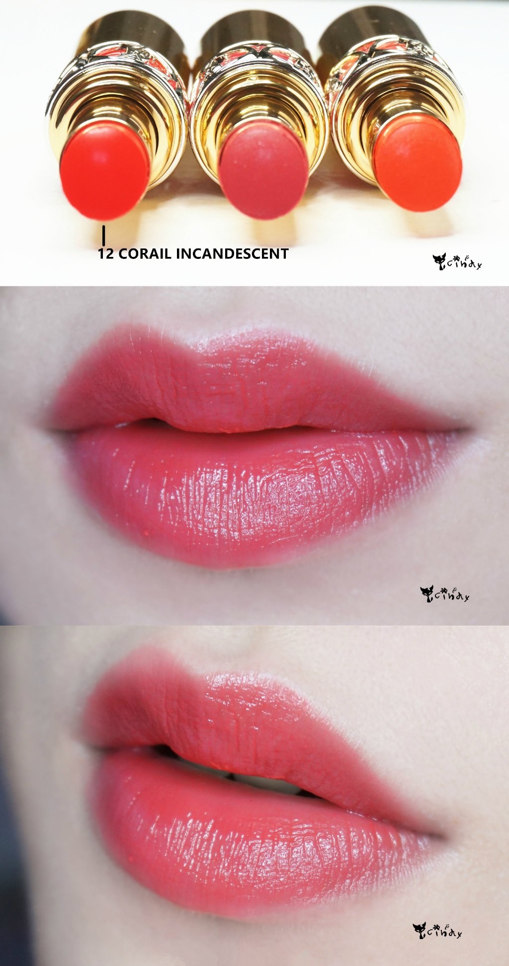 YSL ROUGE VOLUPTE SHINE圆管唇膏12,13和14试色