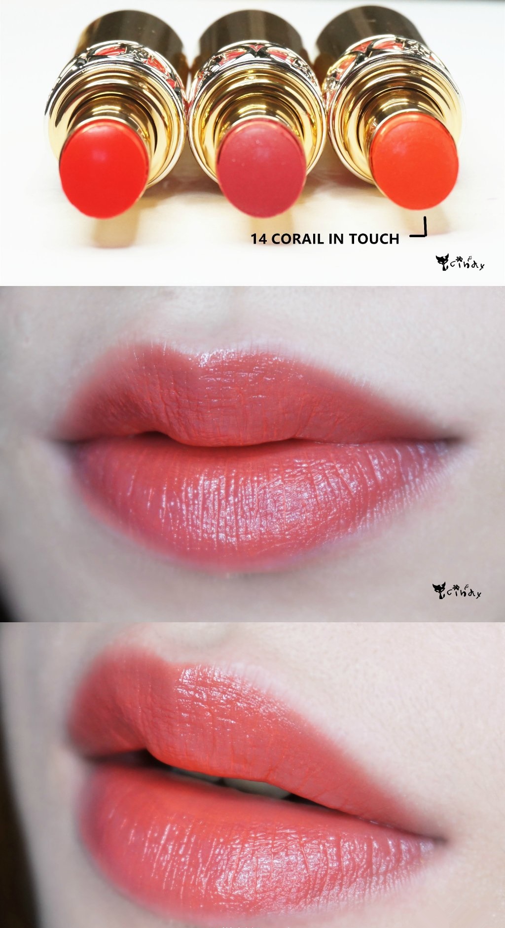 YSL ROUGE VOLUPTE SHINE圆管唇膏12,13和14试色