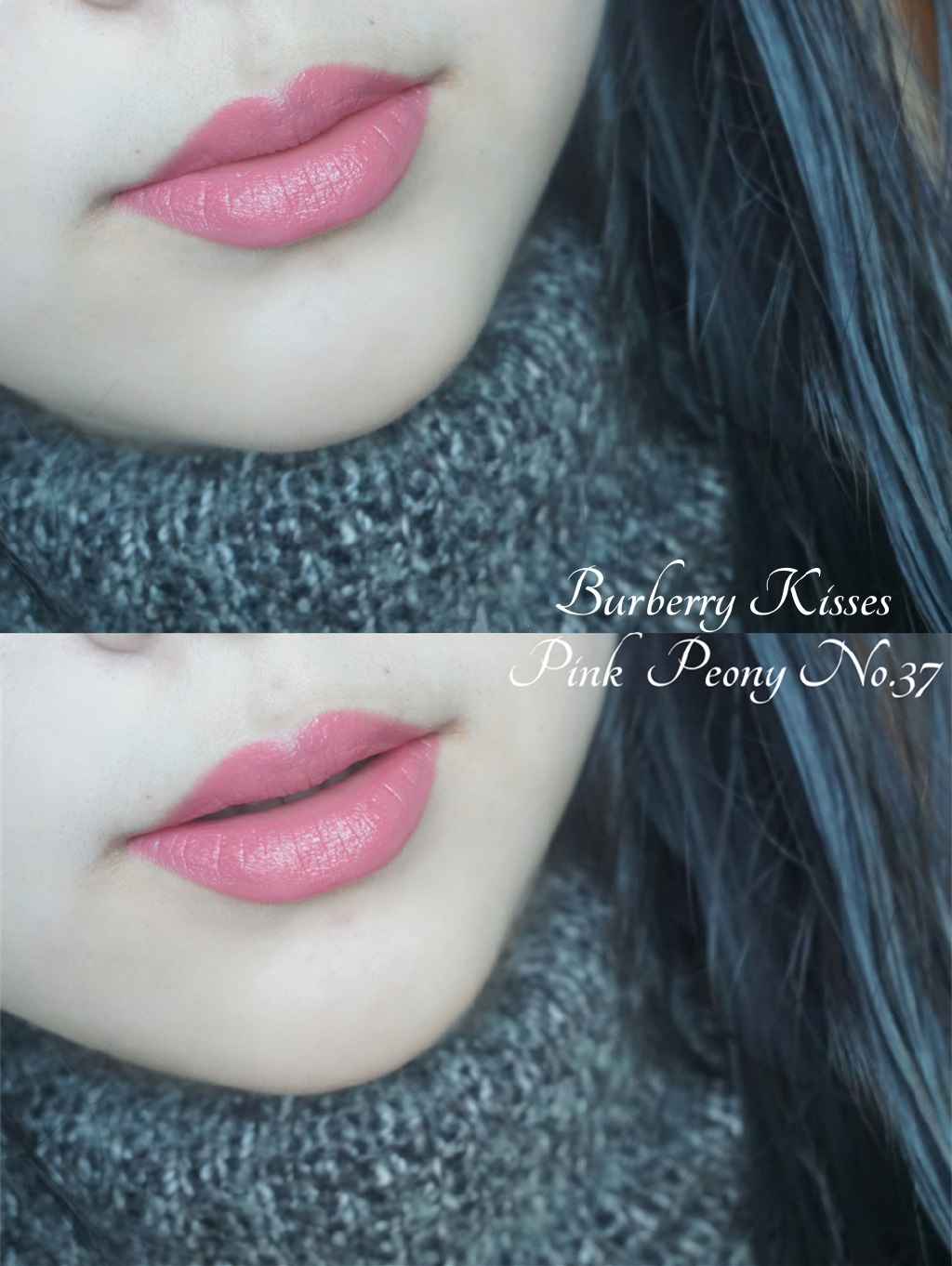 Burberry kisses唇膏 Pink Poeny No.37 试色