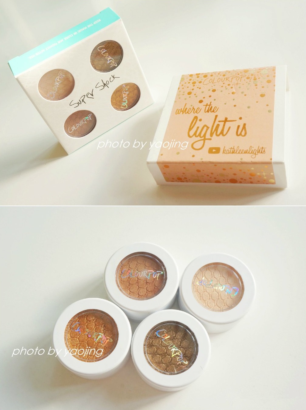 Colourpop where the light is眼影四色组合试色+眼妆画法