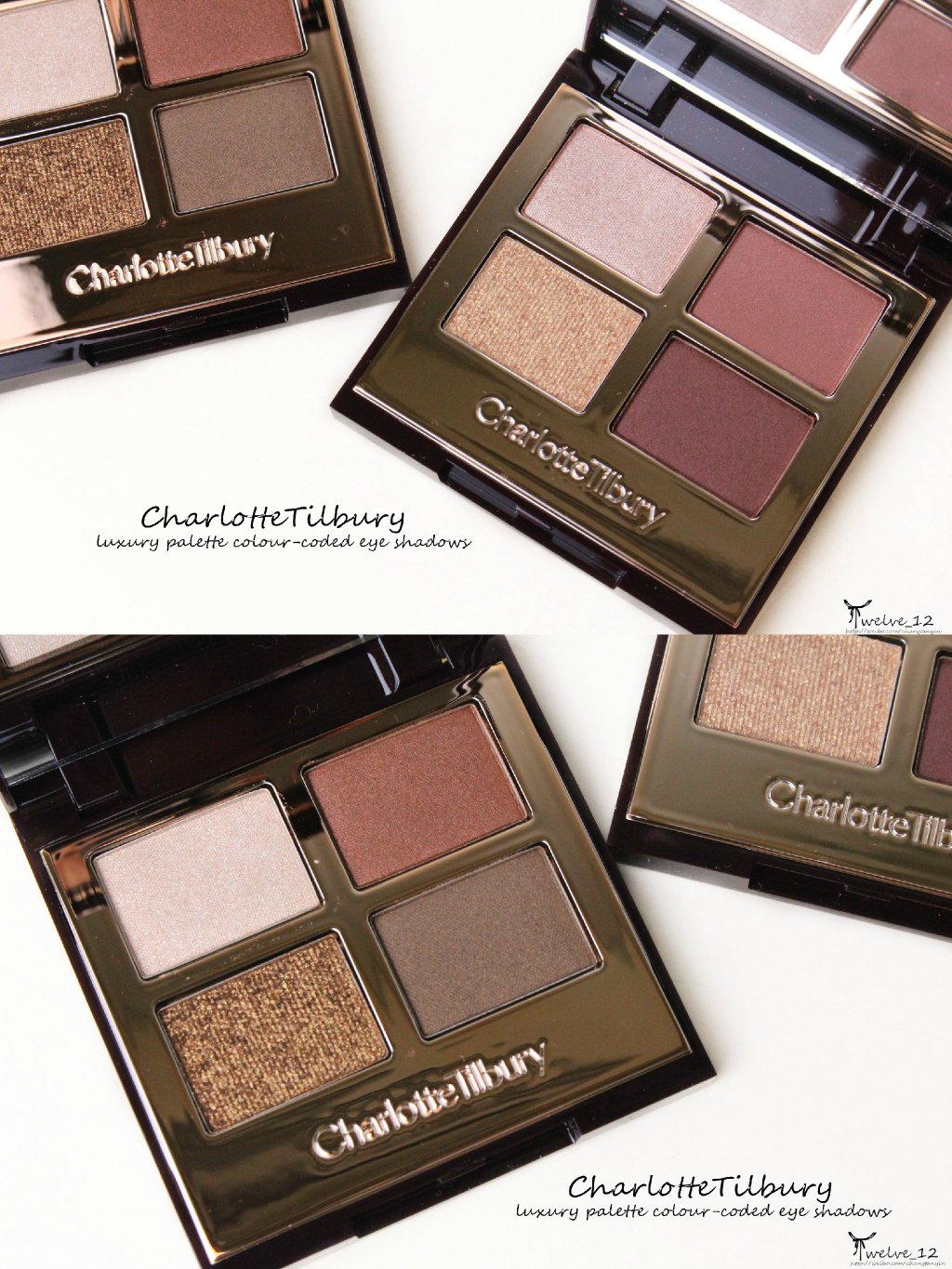 CharlotteTilbury CT四色眼影the dolce vita、the vintage vamp试色