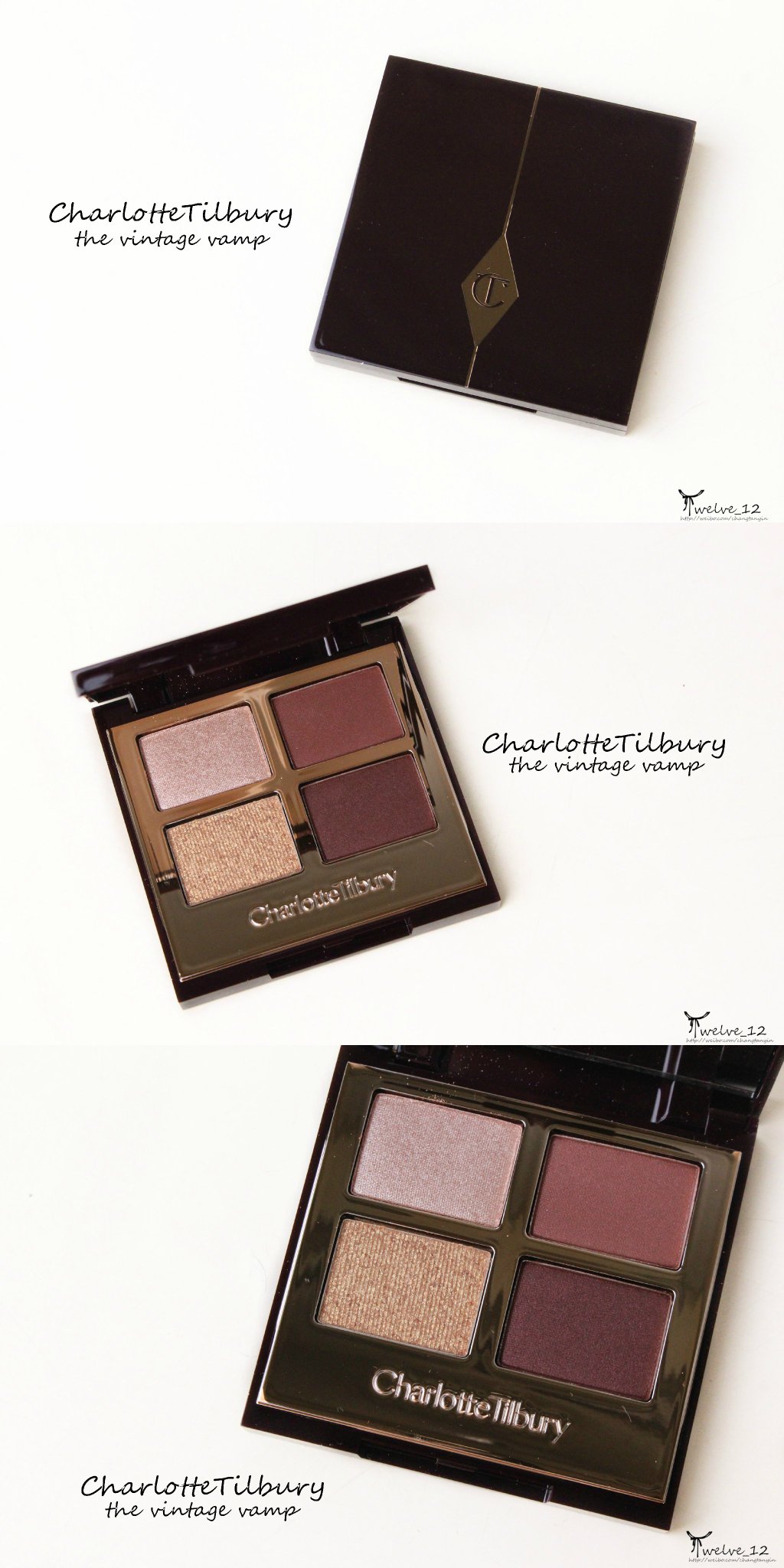CharlotteTilbury CT四色眼影the dolce vita、the vintage vamp试色