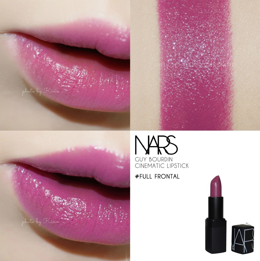 NARS唇膏 X GUY BOURDIN CINEMATIC LIPSTICK 系列，色号Goodbye Emmanuelle、Full Frontal试色