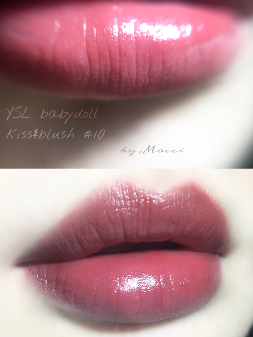 纪梵希小羊皮粗管105 | Armani 红管唇釉501 | YSL kiss&blush 唇颊两用10 试色对比