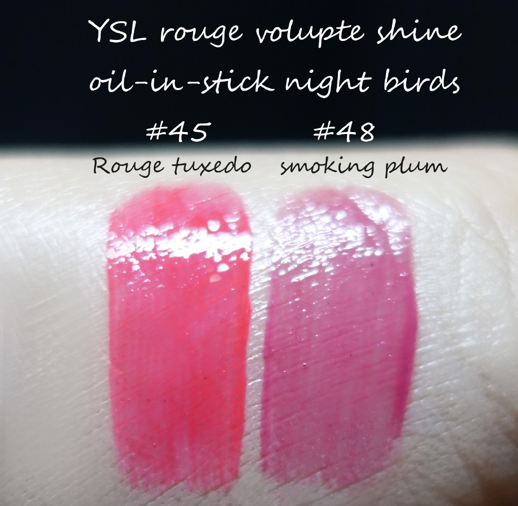 YSL圆管唇膏 Rouge Volupté Shine Oil-in-Stick Lipstick45、48试色