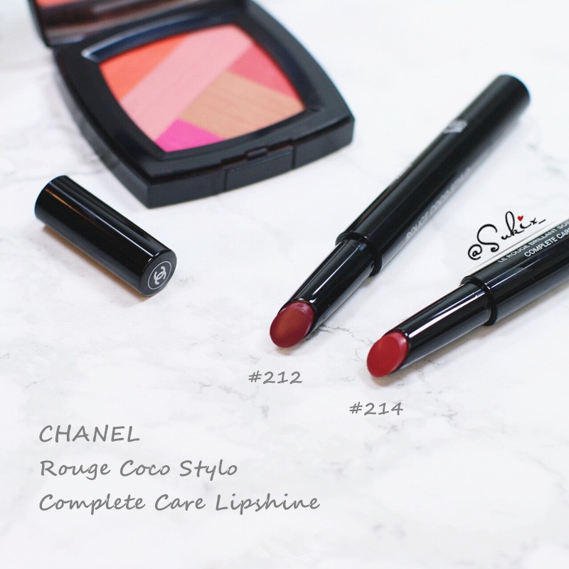 CHANEL Rouge Coco Stylo 香奈儿细管唇膏212、214试色