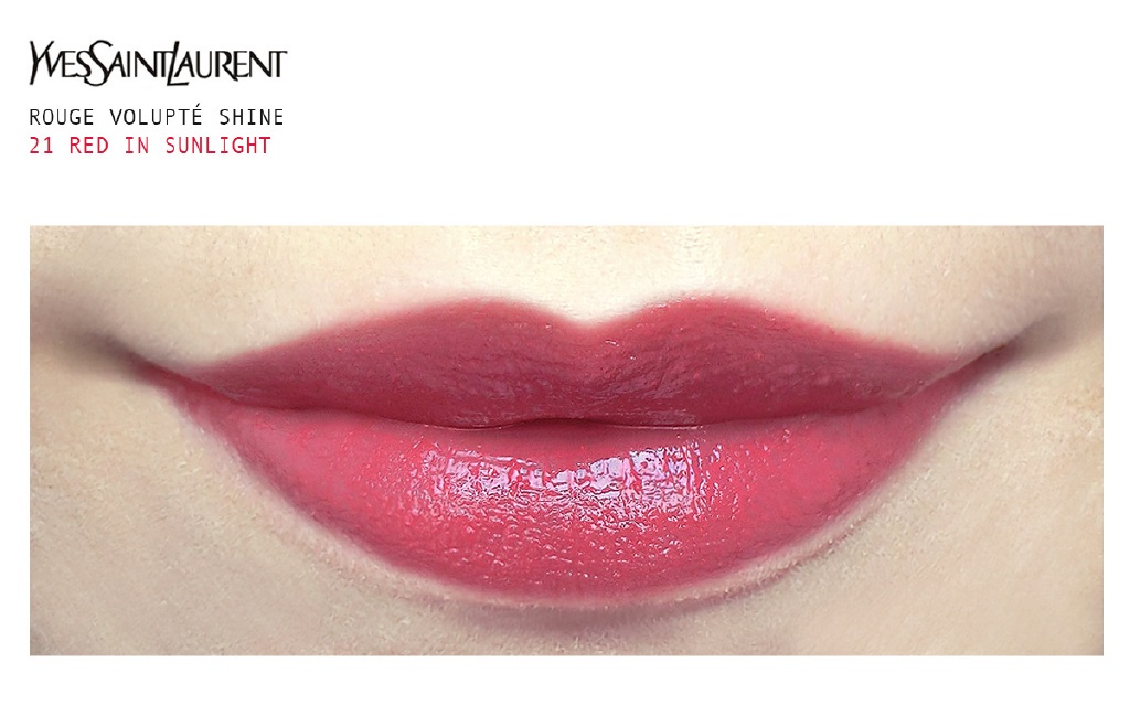 YSL ROUGE VOLEPTE SHINE 系列圆管唇膏21试色