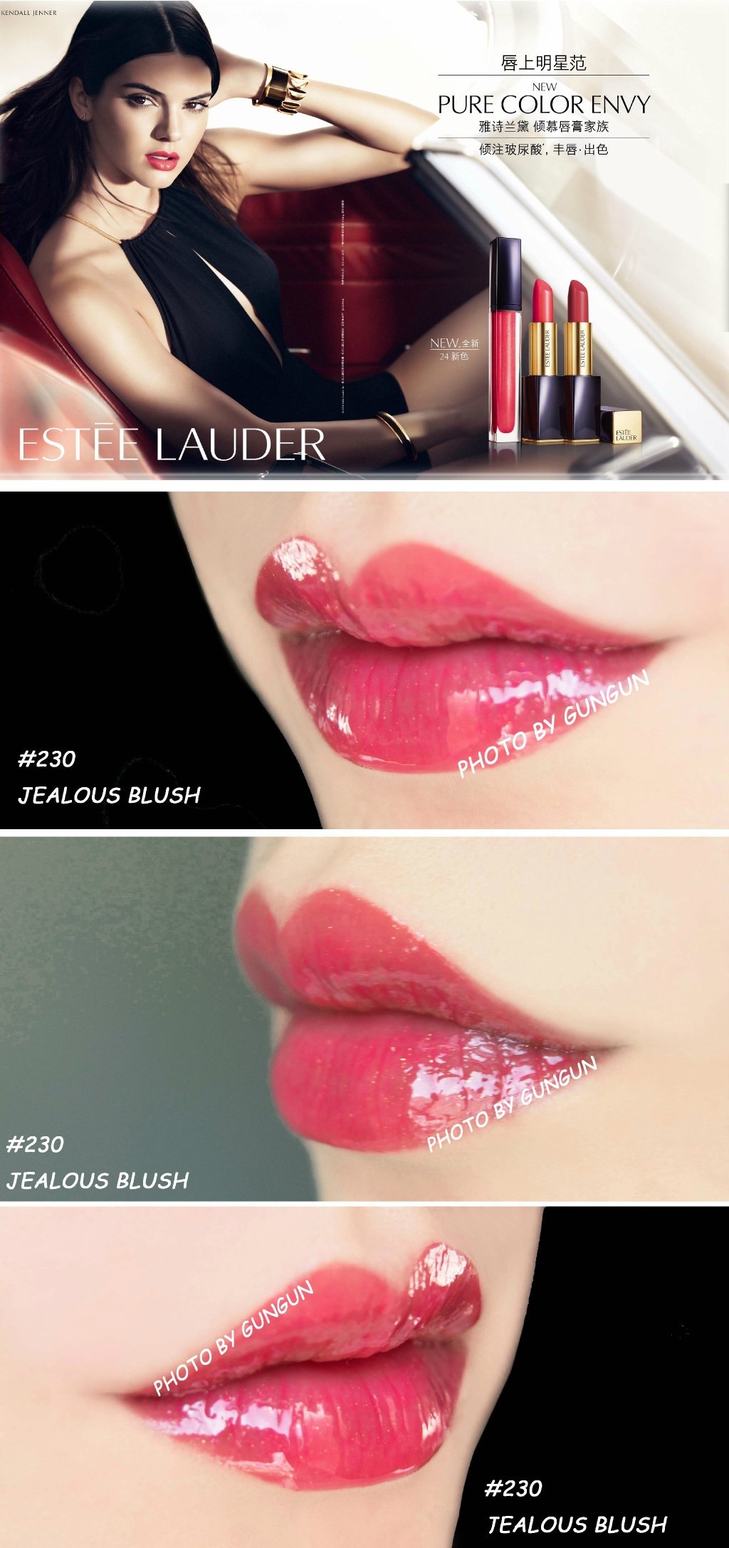 ESTEE LAUDER Envy Gloss 雅诗兰黛倾慕唇彩 色号:130/220/230/310/330/440试色