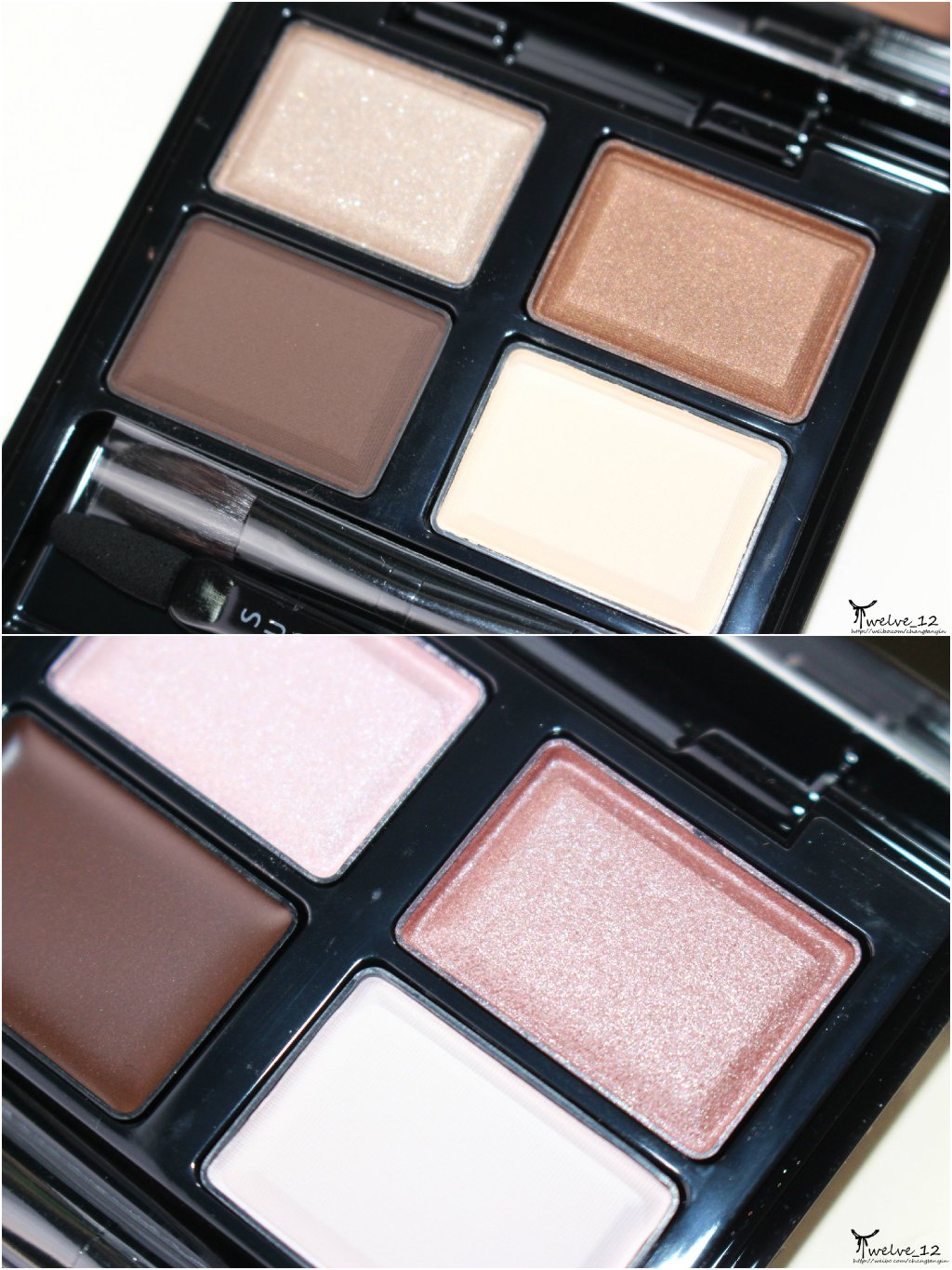 SUQQU四色眼影松毬、茜空、YSL 五色眼影 限定包装 7 PARISIENNE 试色