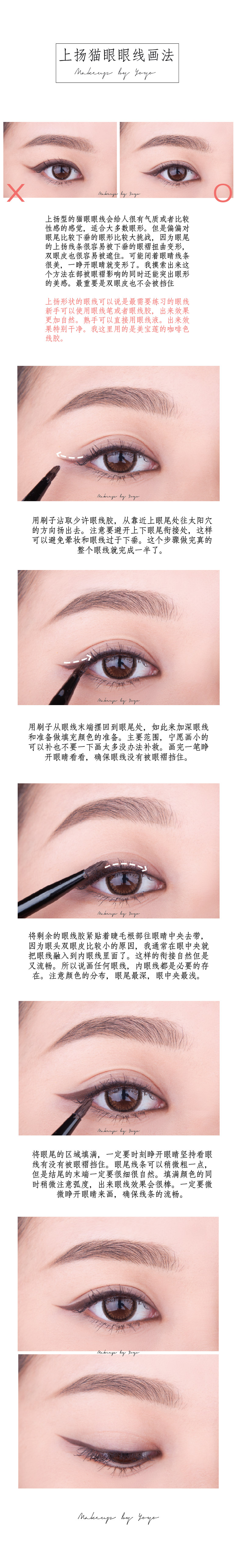 怎么画眼线，眼线怎么画，凤眼，扇形眼，内折眼头等问题眼线画法攻略