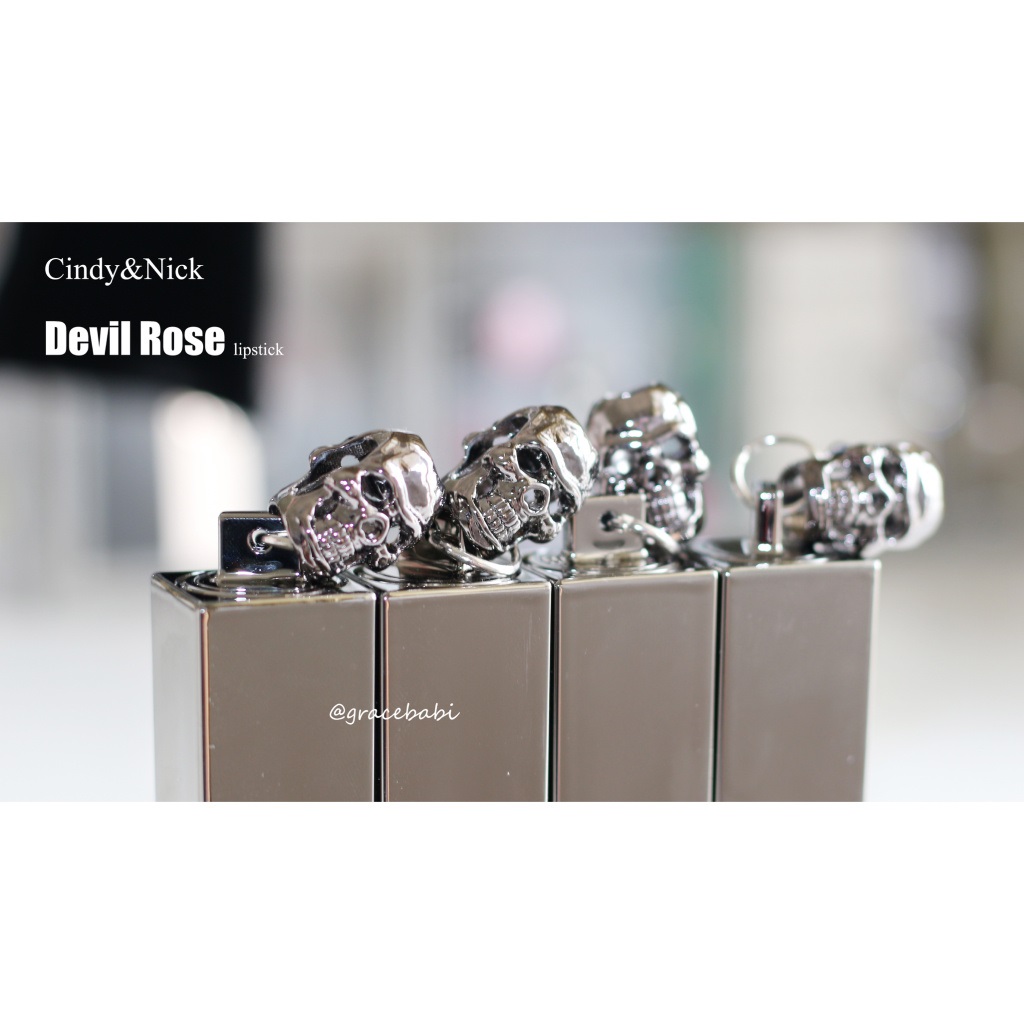 cindy&nick仙蒂妮卡 devil rose四色唇膏01、02、03、04试色
