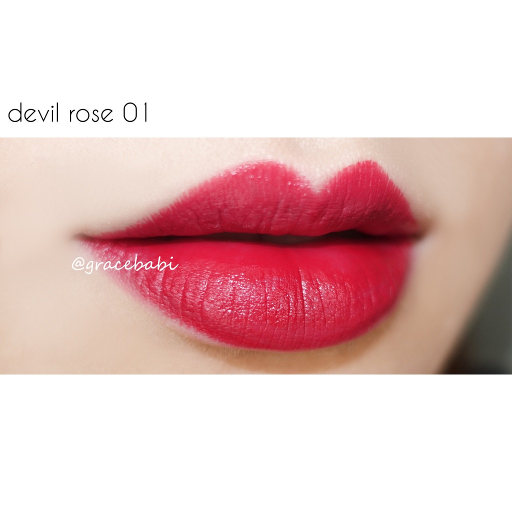 cindy&nick仙蒂妮卡 devil rose四色唇膏01、02、03、04试色