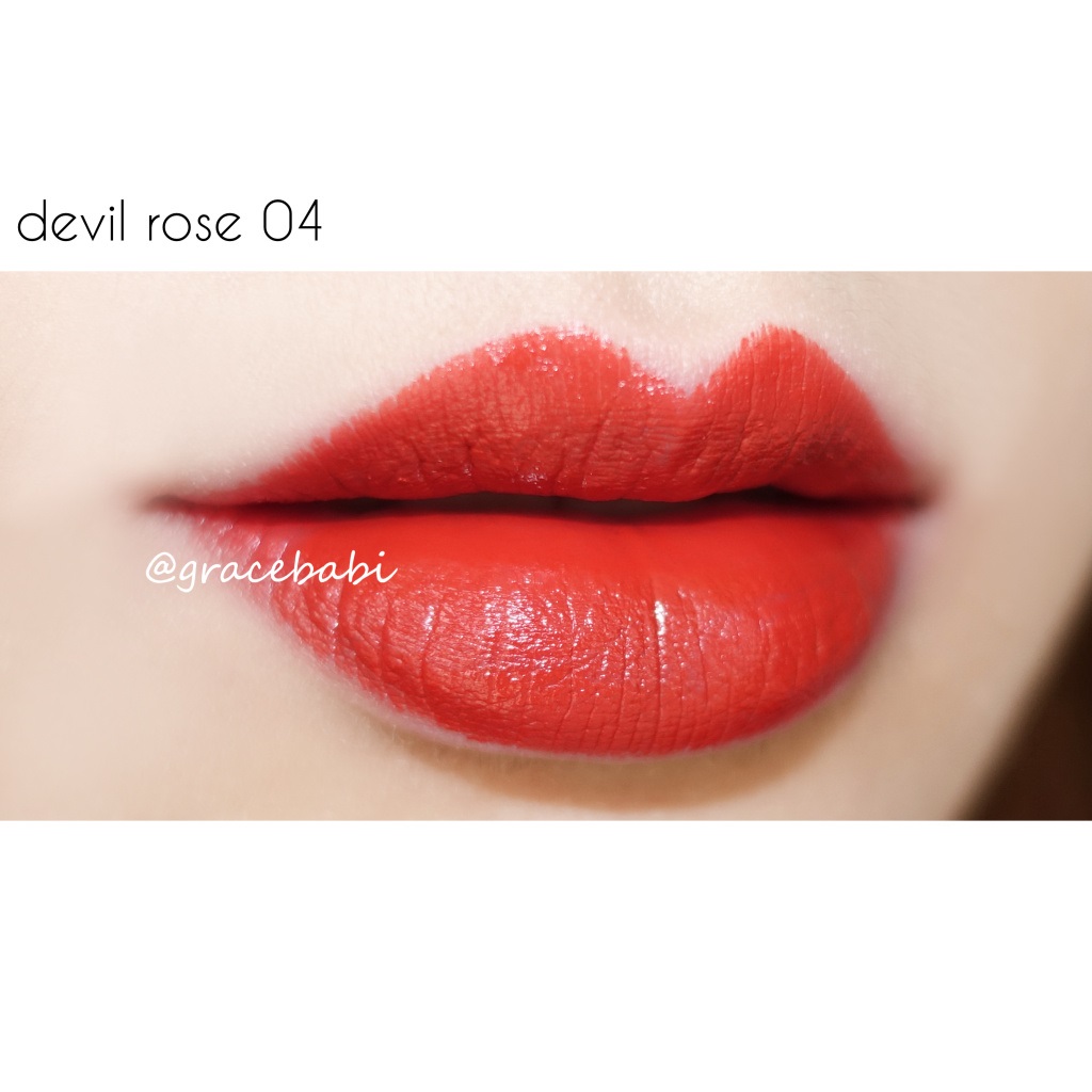 cindy&nick仙蒂妮卡 devil rose四色唇膏01、02、03、04试色