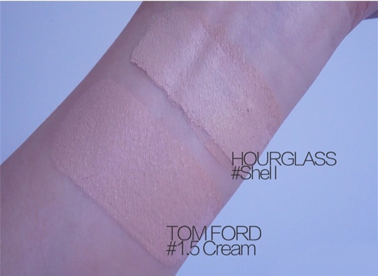TOM FORD TF 无痕粉条&Hourglass粉条使用对比，Hourglass粉条试色