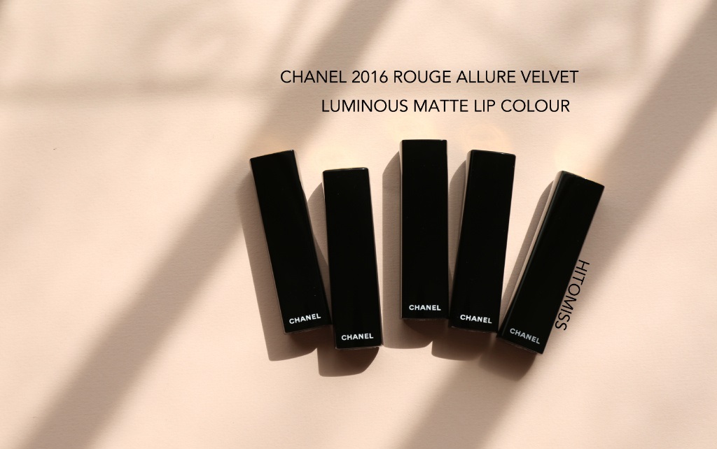 CHANEL 2016 ROUGE ALLURE VELVET LUMINOUS MATTE LIP COLOUR 哑光丝绒唇膏 56 57 58 59 169秋冬新色试色