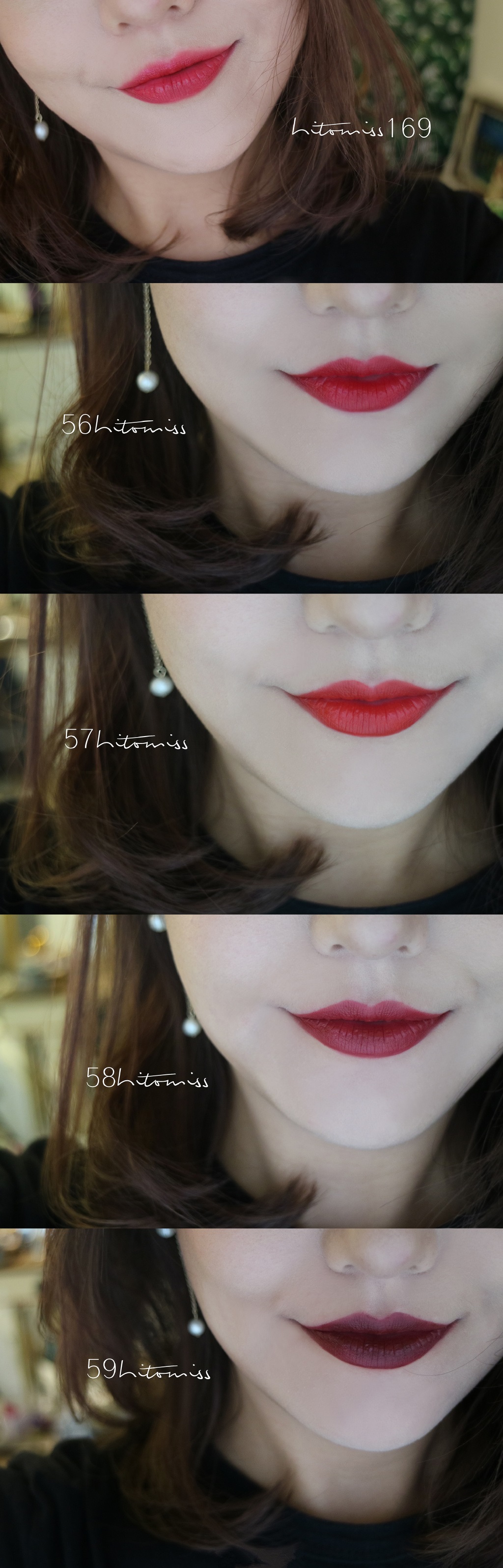 CHANEL 2016 ROUGE ALLURE VELVET LUMINOUS MATTE LIP COLOUR 哑光丝绒唇膏 56 57 58 59 169秋冬新色试色