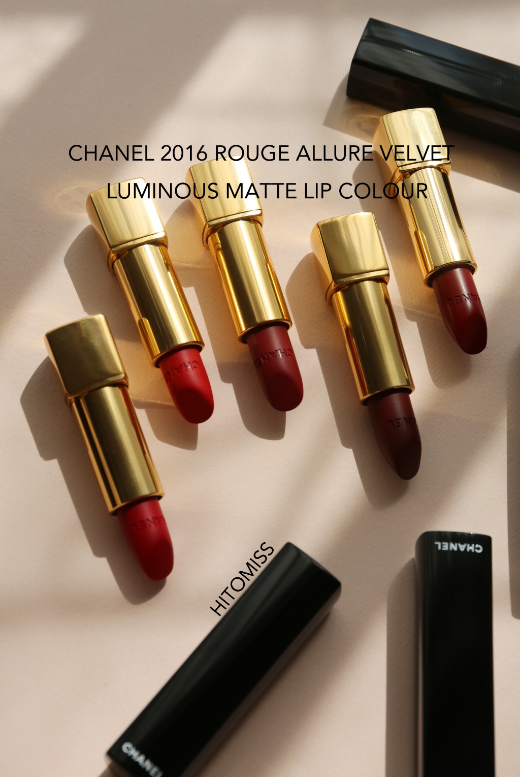 CHANEL 2016 ROUGE ALLURE VELVET LUMINOUS MATTE LIP COLOUR 哑光丝绒唇膏 56 57 58 59 169秋冬新色试色