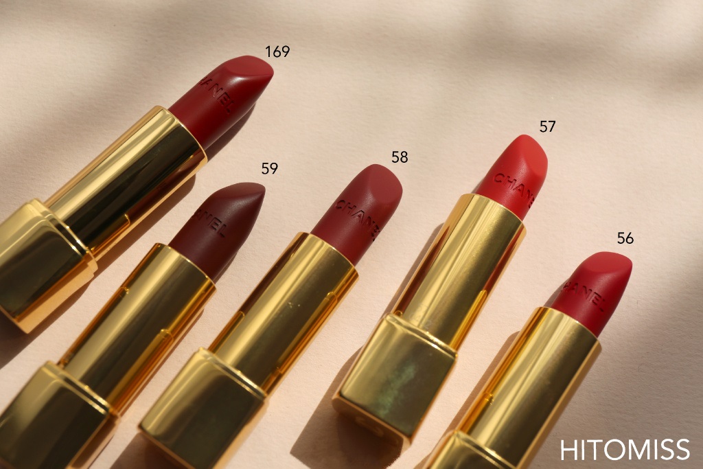 CHANEL 2016 ROUGE ALLURE VELVET LUMINOUS MATTE LIP COLOUR 哑光丝绒唇膏 56 57 58 59 169秋冬新色试色