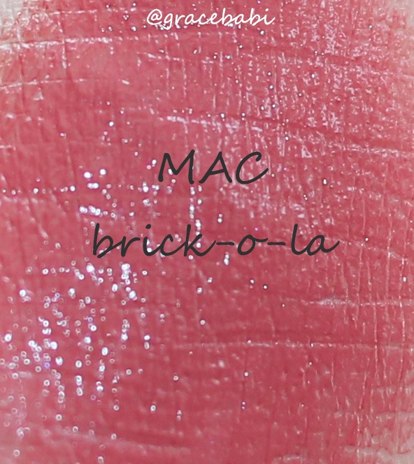 MAC唇膏 brick-o-la 试色