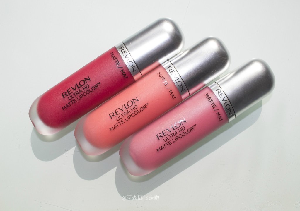 Relvon HD Matte Lipcolor 露华浓高清哑光唇釉600 Devotion, 620 Flirtation, 635 Passion 试色