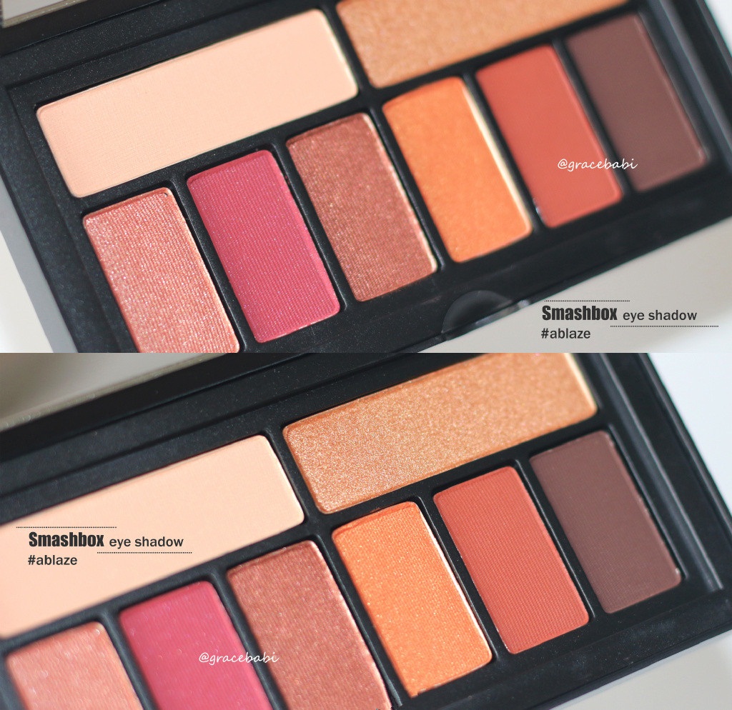 smashbox ablaze眼影盘ablaze试色+画法教程