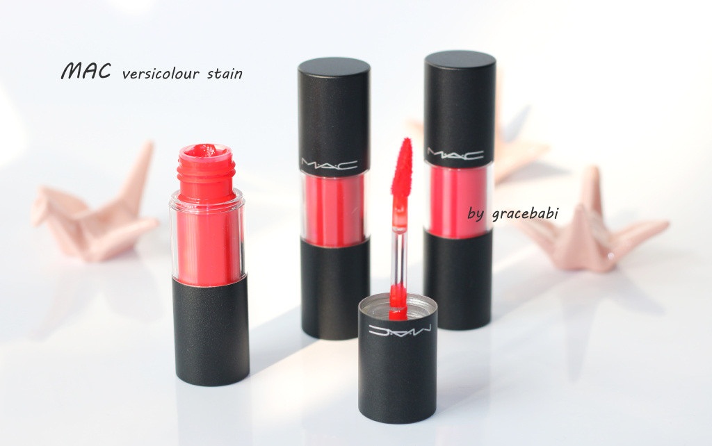 MAC versicolour stain棒棒糖唇釉试色