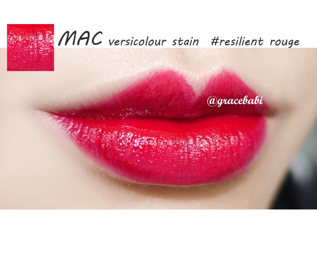 MAC versicolour stain棒棒糖唇釉试色