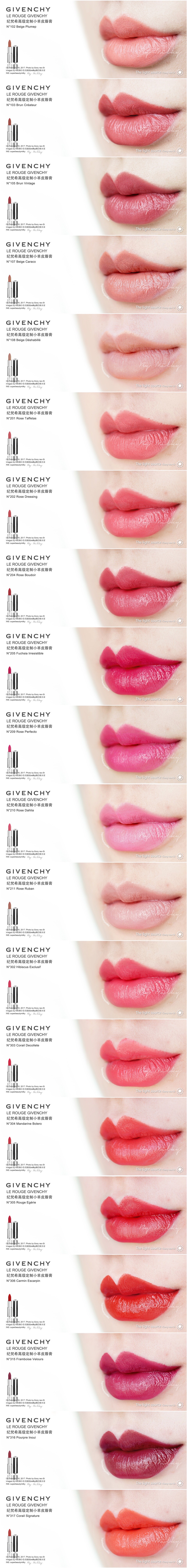 GIVENCHY LE ROUGE GIVENCHY/纪梵希高级定制小羊皮唇膏102/103/105/107/108/201/202/204/205/209/210/211/3 ...