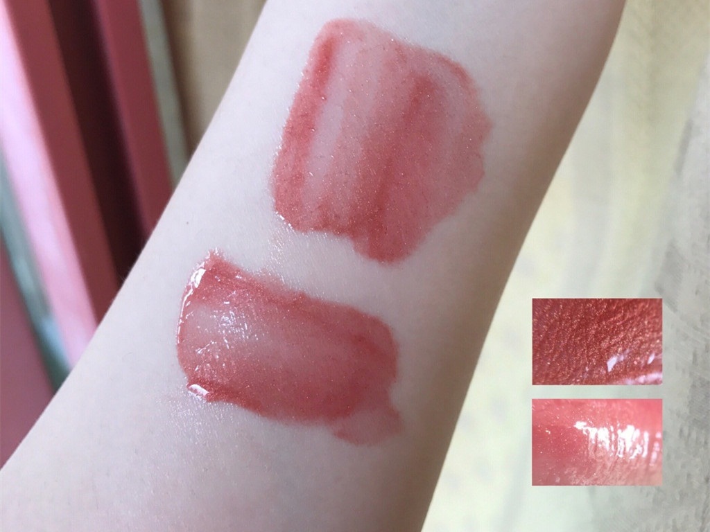 CHANEL 2017 ROUGE COCO GLOSS水晶糖光透唇釉724 burnt sugar试色