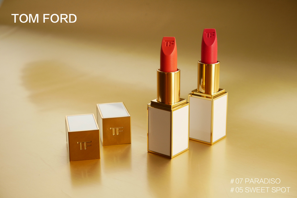 TOM FORD白管唇膏白管05 SWEET SPOT/07 PARADISO试色