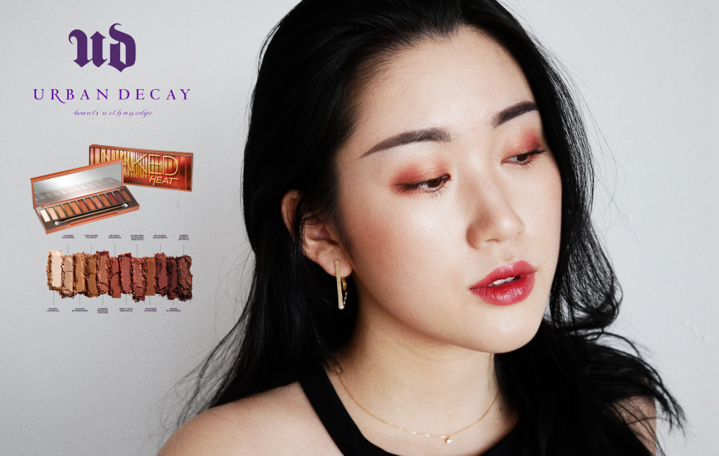 Urban Decay Naked Heat眼影盘、口红色号HEAT和UPTIGHT试色