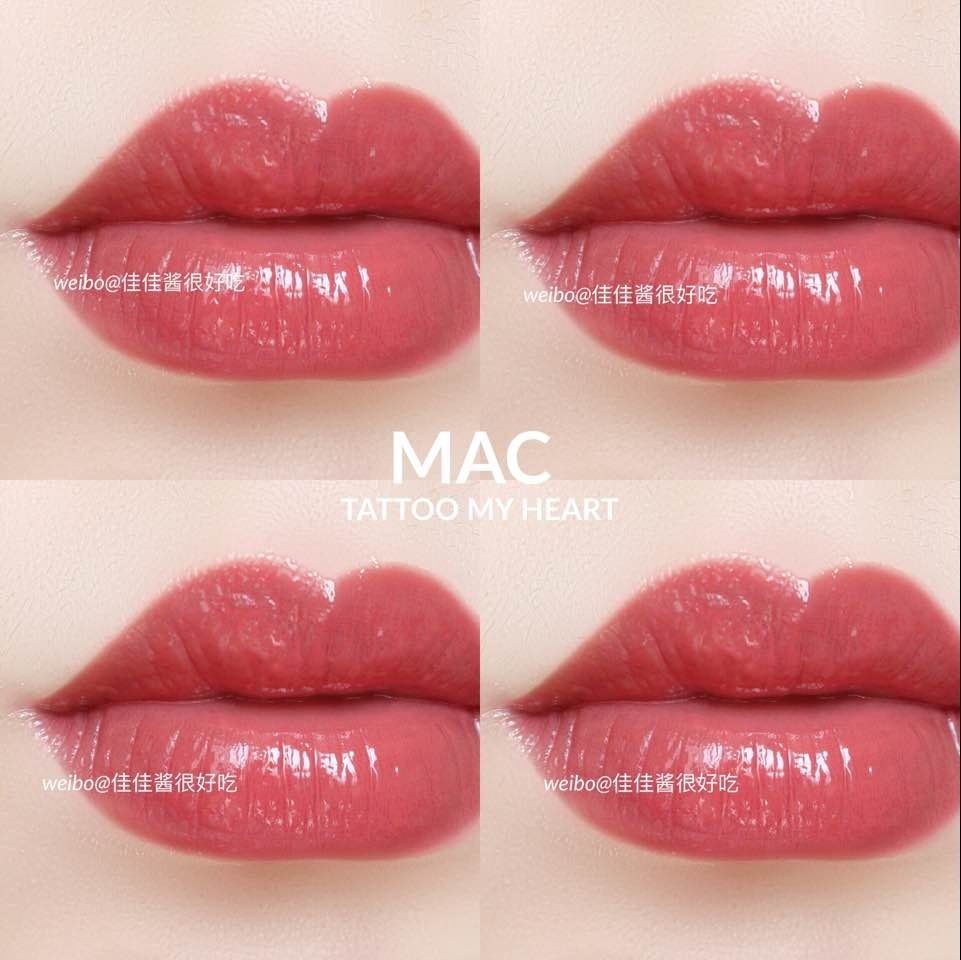 Mac棒棒糖唇釉 | tattoo my heart试色