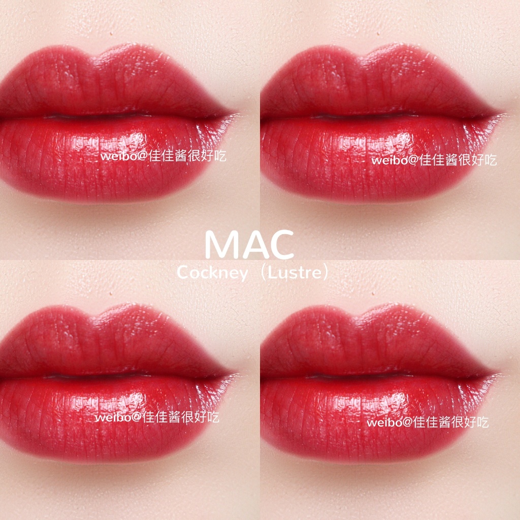 MAC Cockney（lustre）& Dior 迪奥哑光唇釉999试色