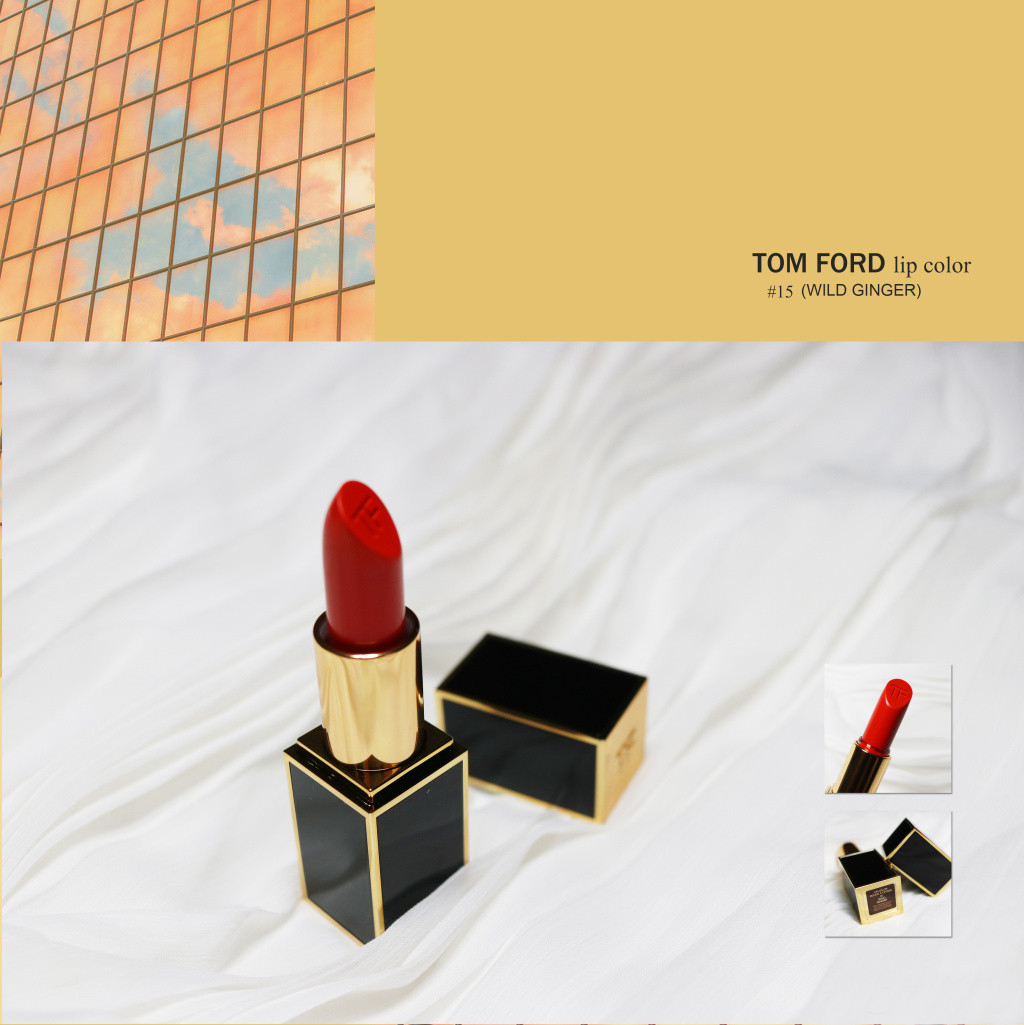 TOM FORD黑金唇膏口红（15#）试色